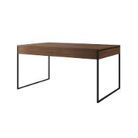 Mesa Jantar Industrial Amêndoa 137X90Cm Com 4 Poltronas Pretas Base Ferro Pr Cor: Amendoa - 5