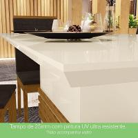 Conjunto Sala De Jantar Tampo Mdf 160 Cm 06 Cadeiras Marilia Casa 812 Nature Com Off White E Marrom - 5