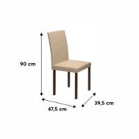 Conjunto Sala De Jantar Flórida Com 6 Cadeiras Linho Bege E Metal Preto Bm Tubulares - 2