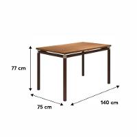 Conjunto Sala De Jantar Flórida Com 6 Cadeiras Linho Bege E Metal Preto Bm Tubulares - 3