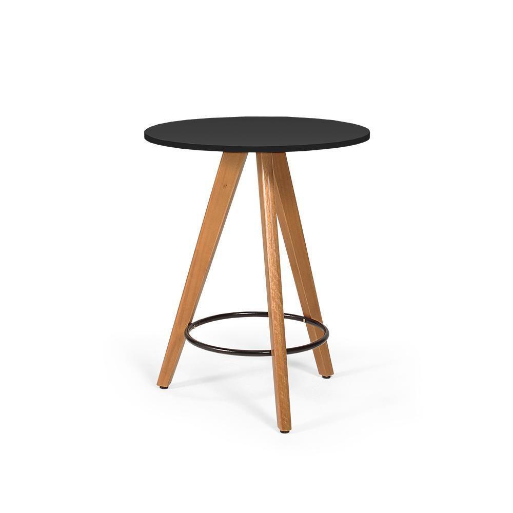 Conjunto Mesa Redonda Aline 70Cm Preta Com 2 Cadeiras Eames Eiffel - Branco - 6