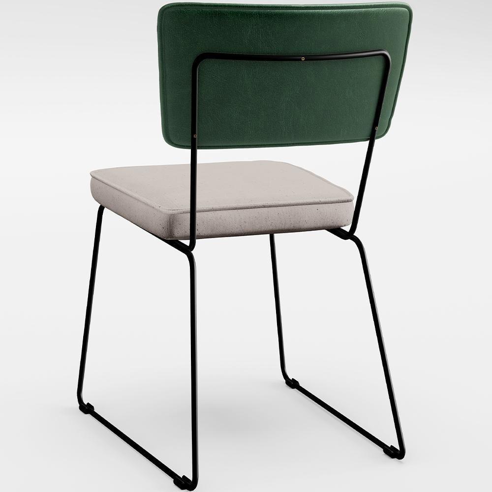 Mesa 160cm Off White E 6 Cadeiras Facto Verde Musgo Bege - 2