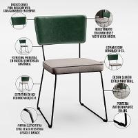 Mesa 160cm Off White E 6 Cadeiras Facto Verde Musgo Bege - 8