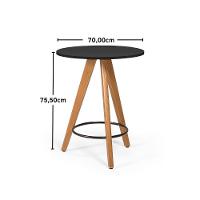 Conjunto Mesa Redonda Aline 70Cm Preta Com 2 Cadeiras Eames Eiffel - Verde - 2