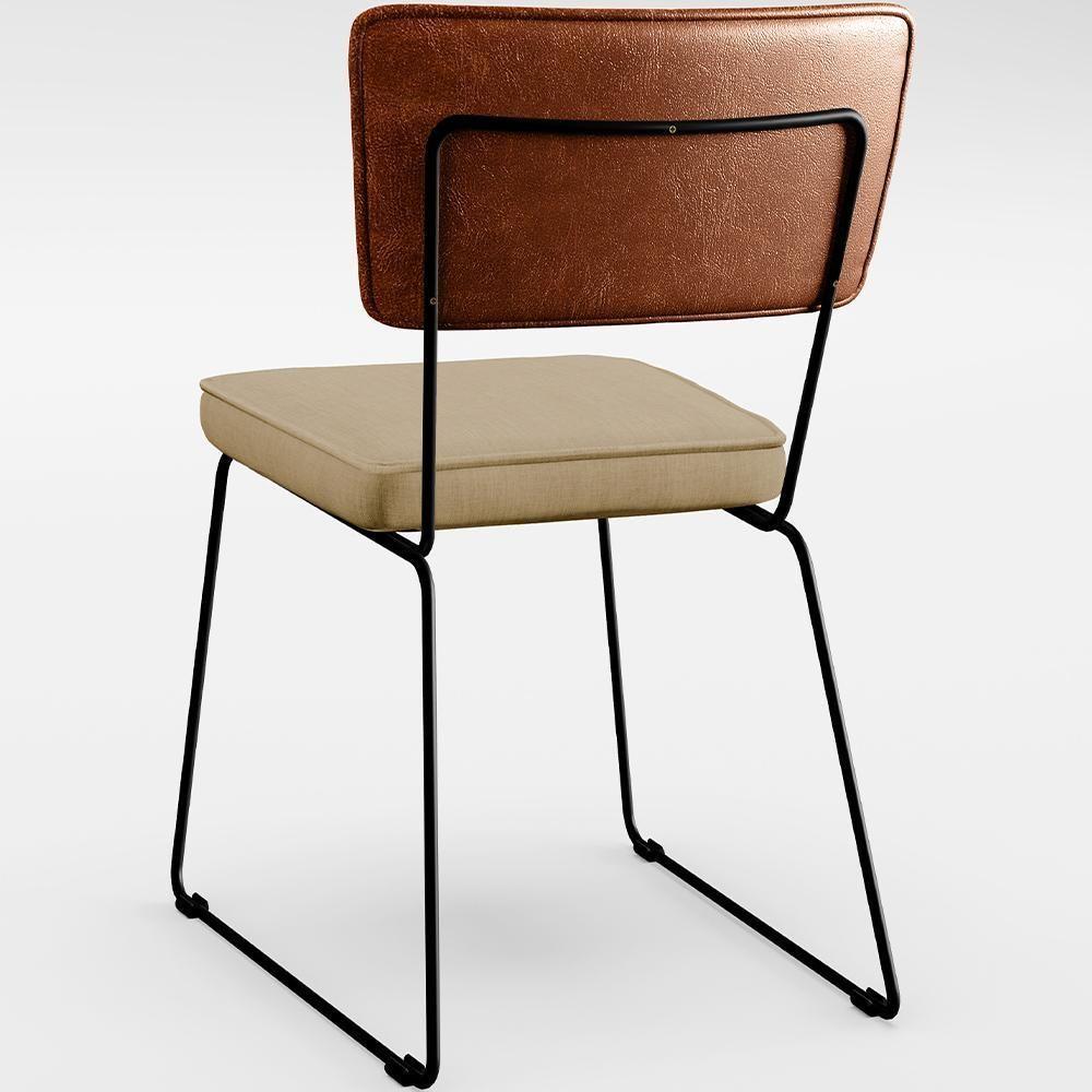 Mesa Capri 160 Off White E 6 Cadeiras B05 Camel Bege Escuro - 2