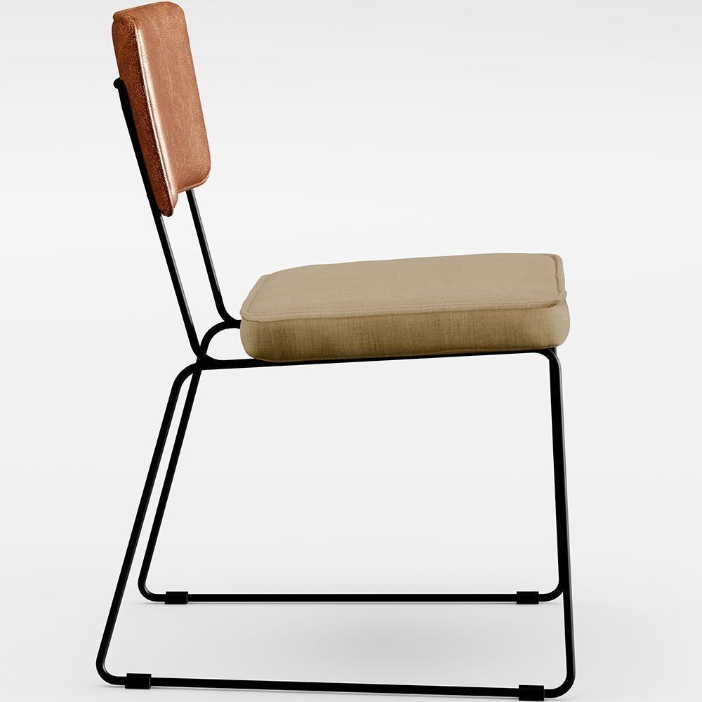 Mesa Capri 160 Off White E 6 Cadeiras B05 Camel Bege Escuro - 4