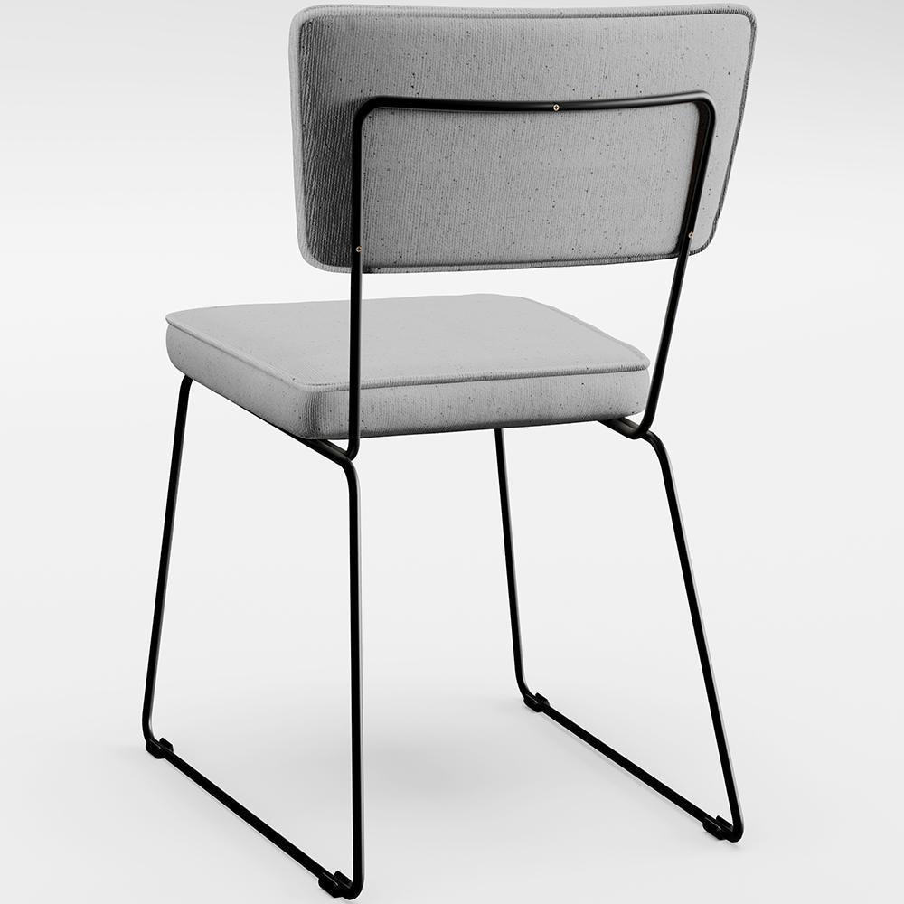 Mesa Capri 160cm Off White Com 6 Cadeiras Faixa Camel Cinza - 2