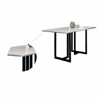 Conjunto Sala De Jantar Lisboa Com 6 Cadeiras Rattan Grafite E Metal Preto Bm Tubulares - 3
