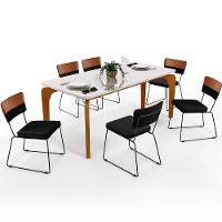 Mesa Capri 160 Off White Com 6 Cadeiras Faixa Camel Chumbo - 1