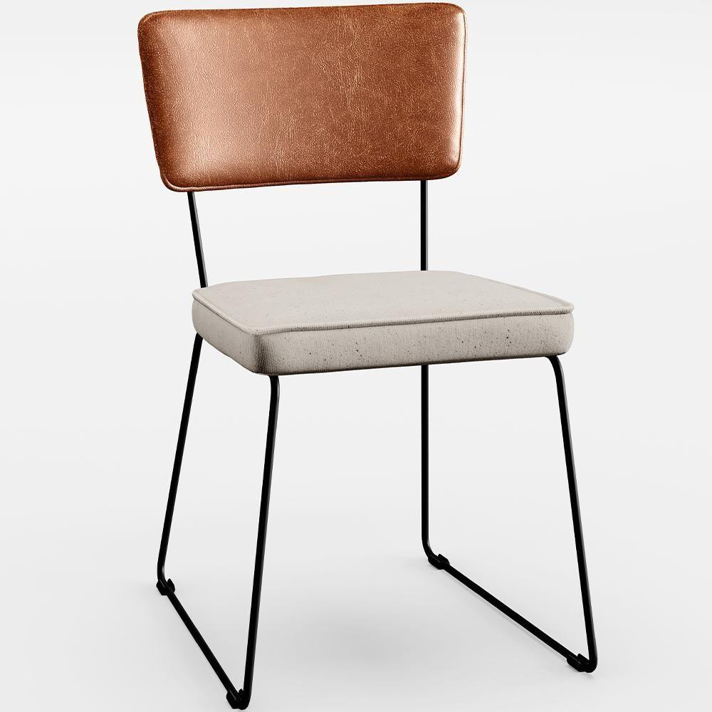 Mesa De Jantar Capri 160 Off White Com 6 Cadeiras Camel Cru - 10