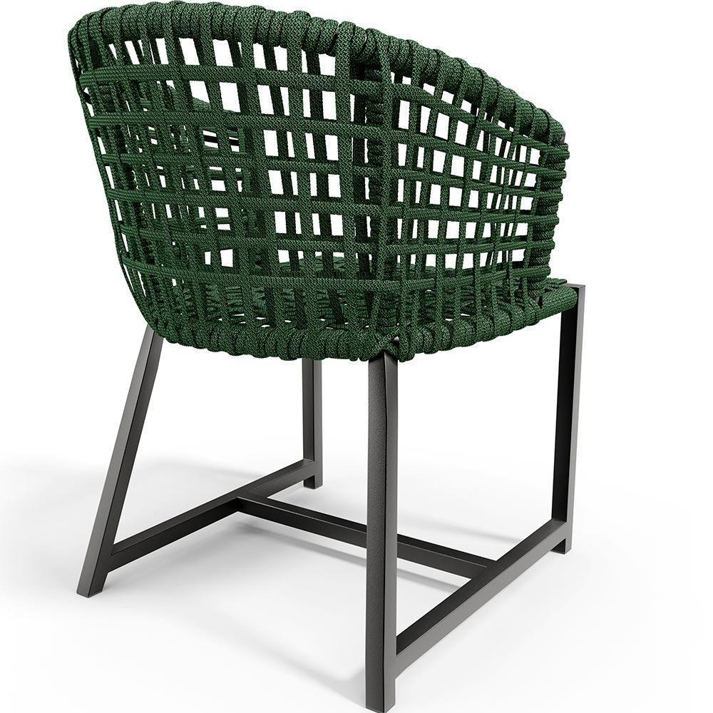 Kit Mesa Wine Com 4 Cadeira Área Externa Belize D04 Verde - 9