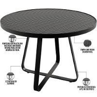 Kit Mesa Wine Com 4 Cadeira Área Externa Belize D04 Preto - 9