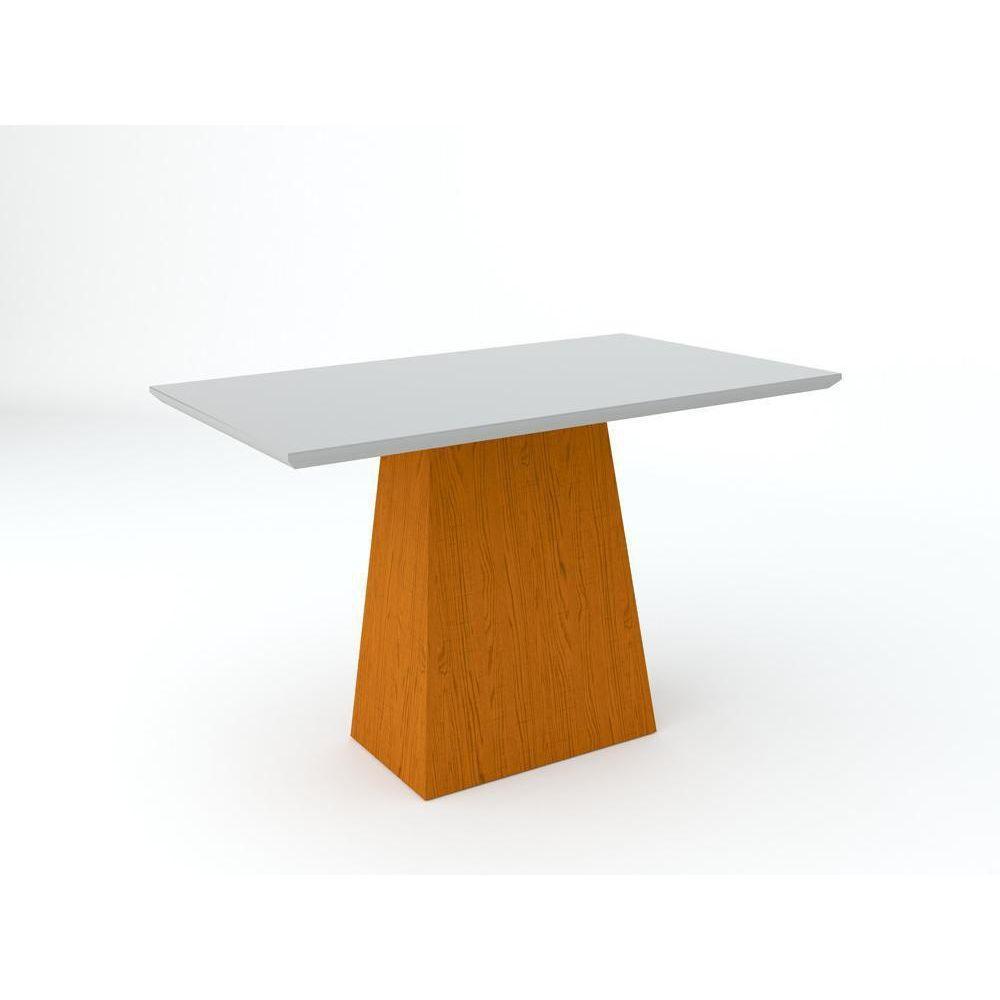 Sala Jantar Mesa 1,20m 4 Cadeiras Ypê Off White Wd25 - 1