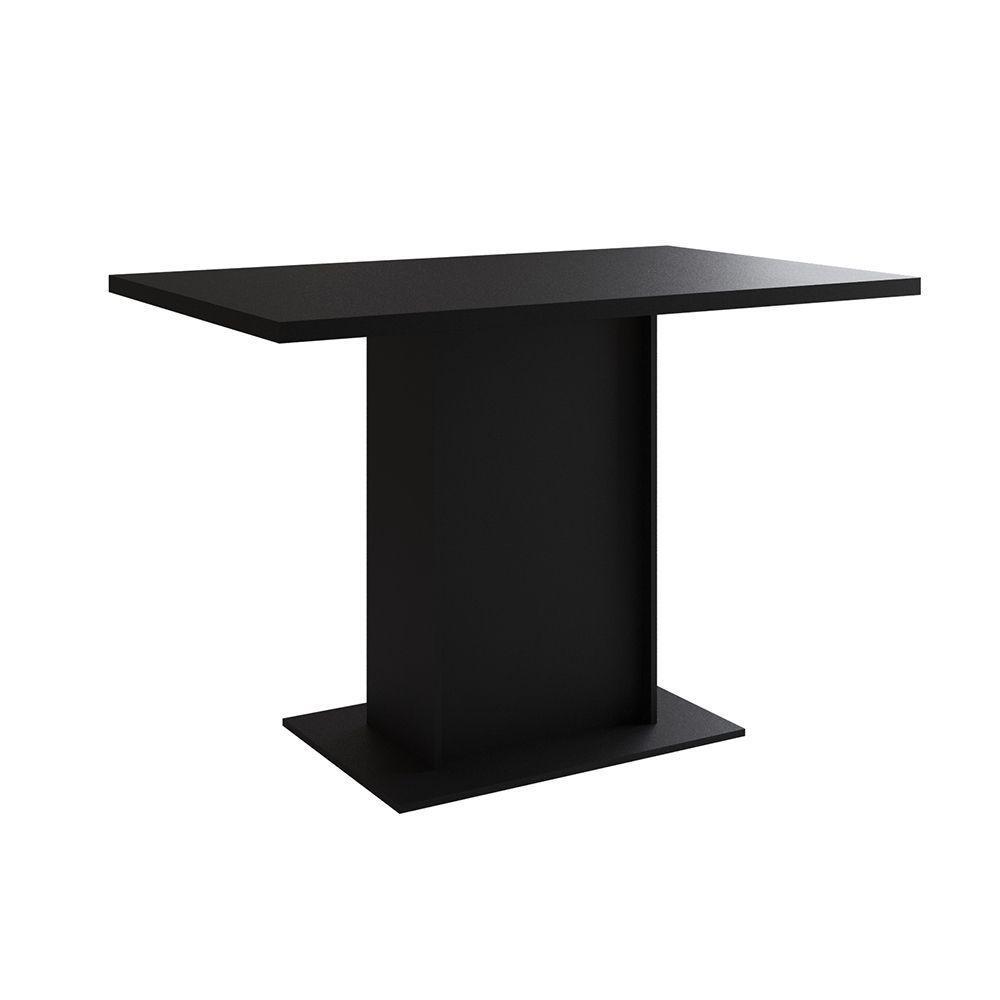 Mesa Jantar Londres Tampo Preto 120Cm 4 Cadeiras Base Dourado Estofado Caramelo - 5
