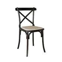 Mesa De Jantar Industrial Com 6 Cadeiras Katrina Preto Trama Premium Branco 150 Cm - Preto