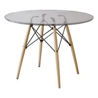 Conjunto De Mesa Eiffel Redondo Tampo De Vidro 110Cm Com 4 Cadeiras Katrina Preto Assento Bege