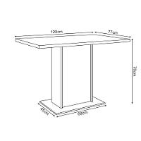 Mesa Jantar Londres Tampo Amêndoa 120Cm Base Preta 4 Cadeiras Base Cobre Estofado Caramelo - 13
