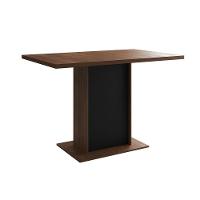 Mesa Jantar Londres Tampo Amêndoa 120Cm Base Preta 4 Cadeiras Ferro Branco Estofado Caramelo - 9