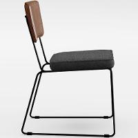 Mesa Capri 160cm Off White E 6 Cadeiras Marrom Cinza Escuro