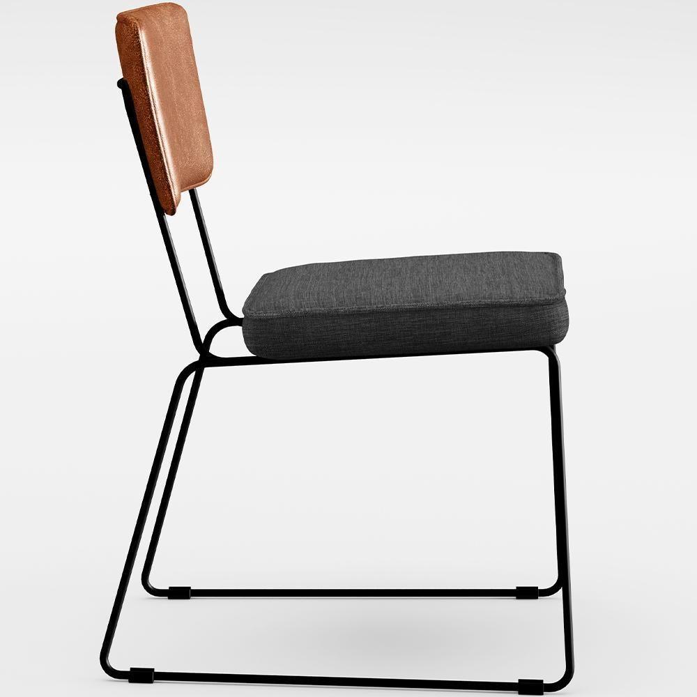 Mesa Capri 160 Off White Com 6 Cadeiras Camel Cinza Escuro - 4