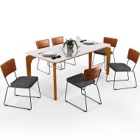 Mesa Capri 160 Off White Com 6 Cadeiras Camel Cinza Escuro - 1