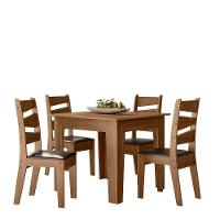Conjunto Sala De Jantar Itália 0,90 Com 4 Cadeiras Cedro 61C - 5