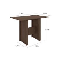 Conjunto Mesa De Jantar 4 Lugares Milano Amêndoa Com Preto - 3