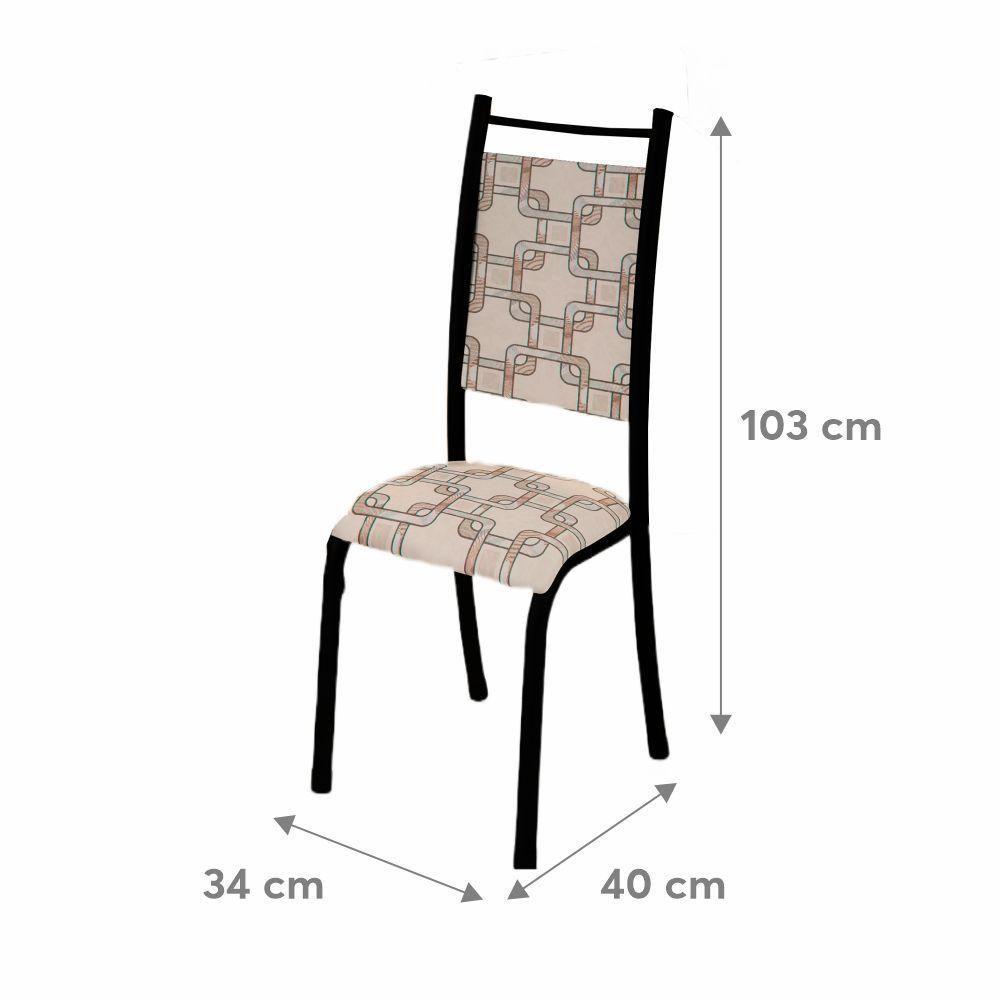 Conjunto Mesa Redonda Verona Com Tampo Vidro E 4 Cadeiras Bm Tubulares - 2
