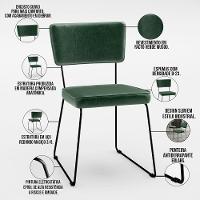 Mesa De Jantar 160cm Off White Com 6 Cadeiras Verde Musgo - 8