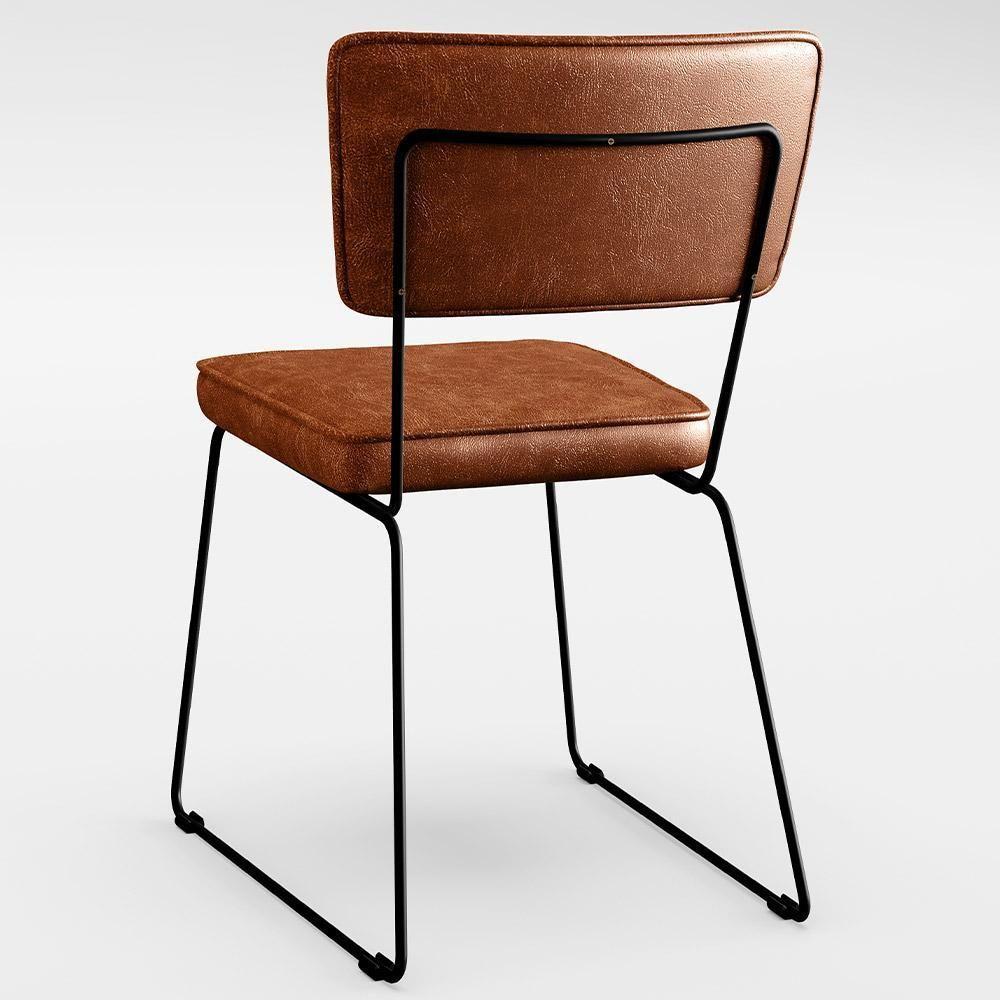 Mesa De Jantar 160cm Off White Nature Com 6 Cadeiras Camel - 2