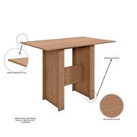 Conjunto Mesa De Jantar 4 Lugares Milano Carvalho Com Preto