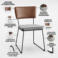 Mesa Capri 160cm Off White Com 6 Cadeiras B05 Marrom Cinza - 8