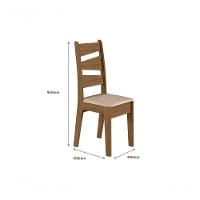 Conjunto Sala De Jantar Itália 1,35 Com 6 Cadeiras Cedro 51C - 2