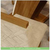 Conjunto 6 Cadeiras Estofadas Lupita Casa 812 Nature Linho