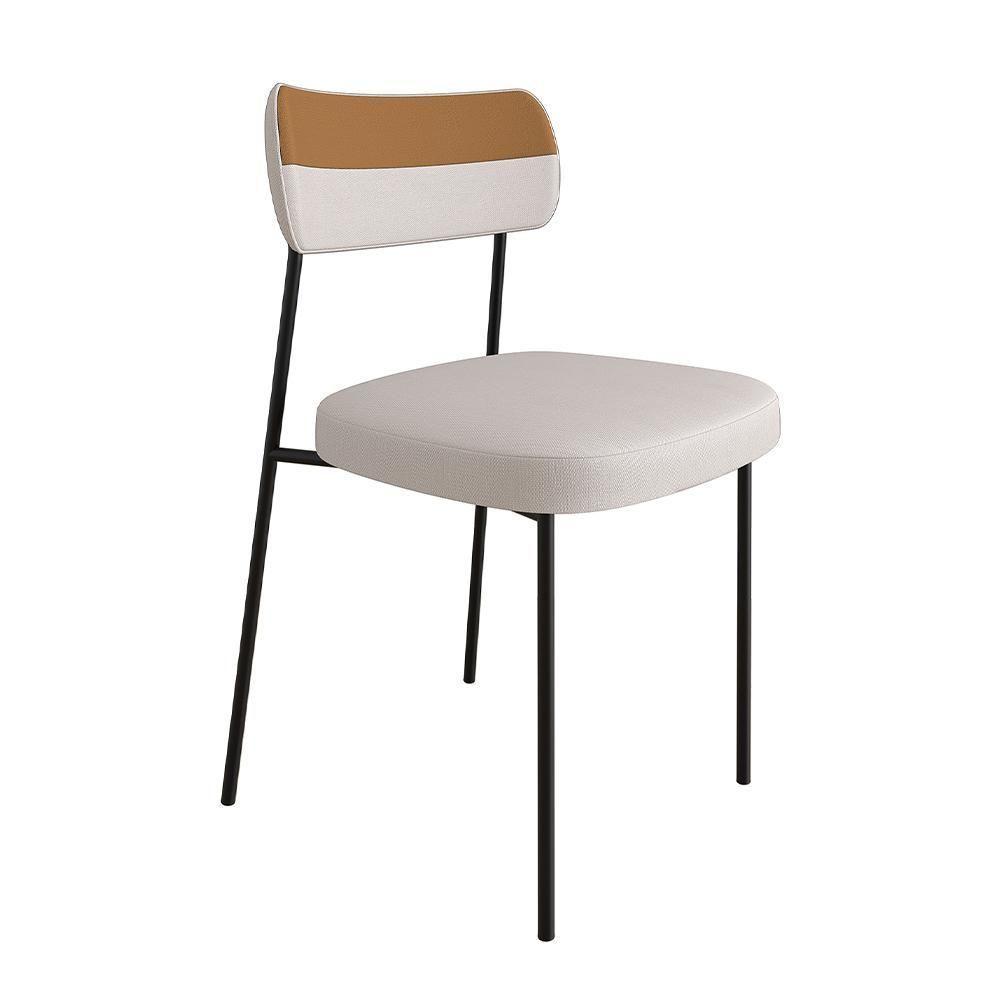 Mesa Jantar Capri 160cm Off White 6 Cadeiras Bege Caramelo - 10