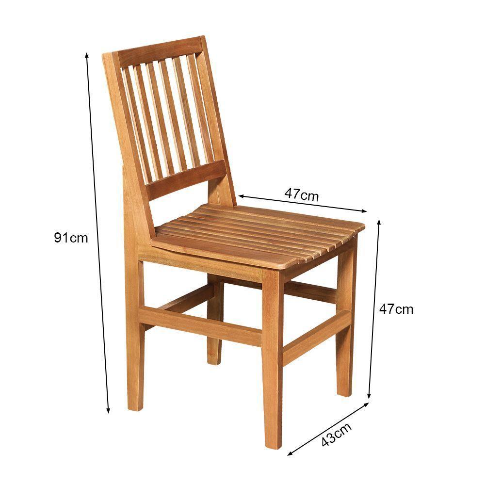 Mesa Jantar Catarina Quadrada 1M Com 4 Cadeiras Confort Ripada - Castanho - Marrom - 2