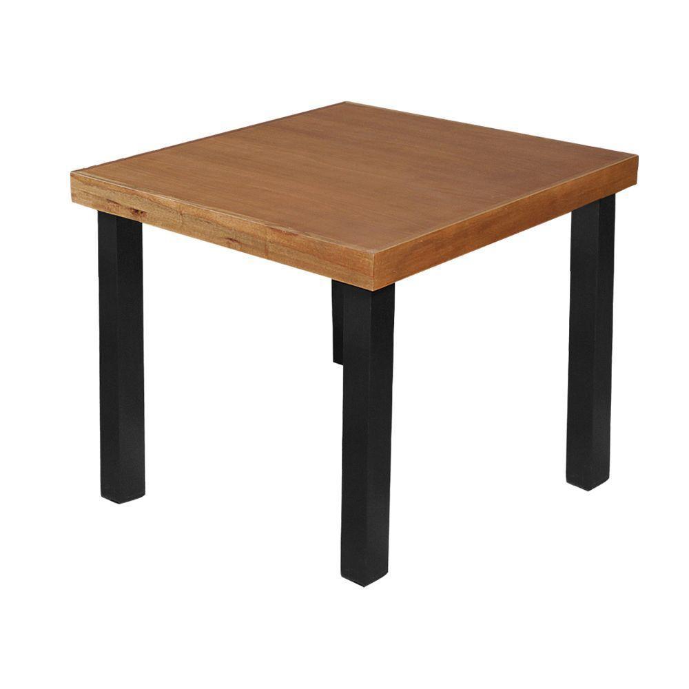 Mesa Jantar Catarina Quadrada 1M Com 4 Cadeiras Confort Ripada - Castanho - Marrom - 5