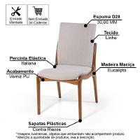 Kit Mesa De Jantar Redonda 120cm Gabi Noronha Com 4 Cadeiras Garbo Cinza Claro - 2