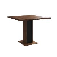 Mesa Jantar Londres Quadrada Amêndoa 90Cm Base Preta 4 Cadeiras Eames Estofadas Caramelo Madeira - 5