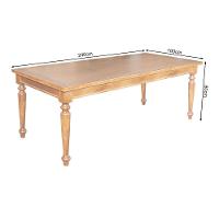 Conjunto Jantar Mesa Leonora 240X100 Com 10 Cadeiras Paris Base Alumínio - Natural - Marrom