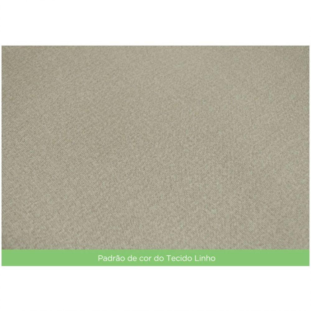 Conjunto 4 Cadeiras Estofadas Lupita Casa 812 Nature Linho - 7