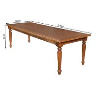 Conjunto Jantar Mesa Franscisca 270X100 Com 10 Cadeiras Ripada Confort Castanho - Marrom - 9