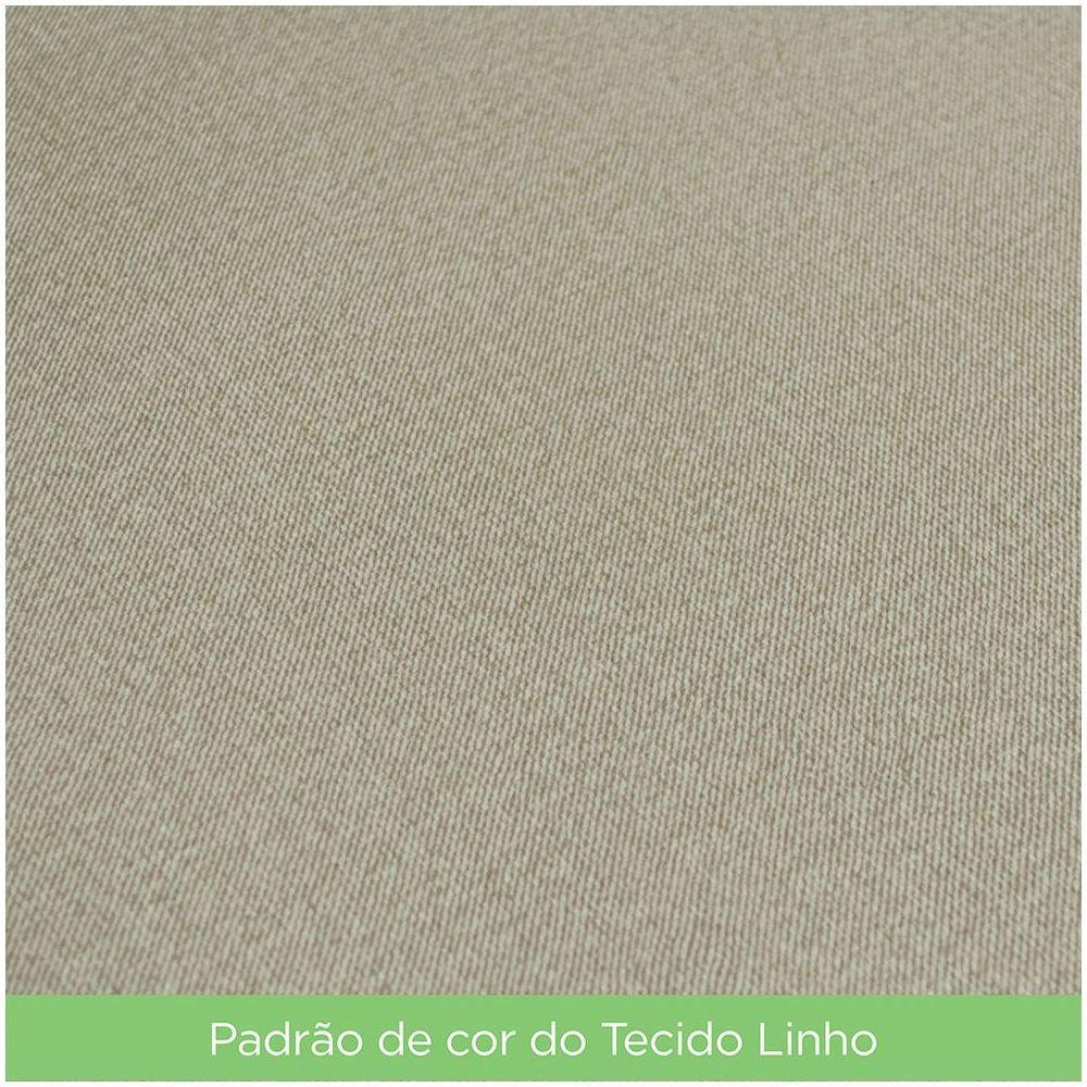 Conjunto 6 Cadeiras Estofadas Juanita Casa 812 Nature Linho - 3