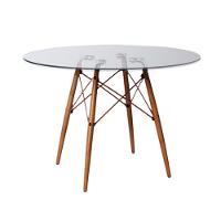 Jogo De Mesa Eiffel Redondo Tampo De Madeira 90Cm Branco Com 4 Cadeiras Katrina Cobreo Corano - 5