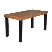 Conjunto Jantar Industrial Mesa Felícia 160X80 Com 6 Cadeiras Paris - Castanho - Marrom - 5