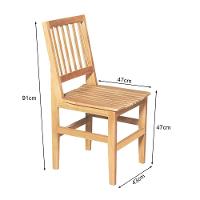 Mesa Jantar Catarina Quadrada 1M Com 4 Cadeiras Confort Ripada - Natural - Marrom - 2