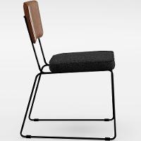 Mesa Capri 160cm Off White Com 6 Cadeiras B05 Marrom Chumbo