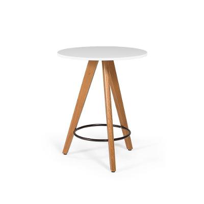 Conjunto Mesa Redonda Aline 70Cm Branca Com 2 Cadeiras Eames Eiffel - Verde