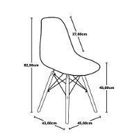 Conjunto Mesa Redonda Aline 70Cm Preta Com 2 Cadeiras Eames Eiffel - Preto - 3