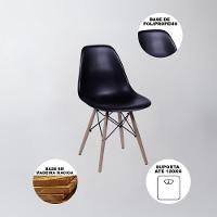 Conjunto Sala De Jantar Mesa Quadrada Vidro 90Cm 4 Cadeiras Pretas Cor: Preto